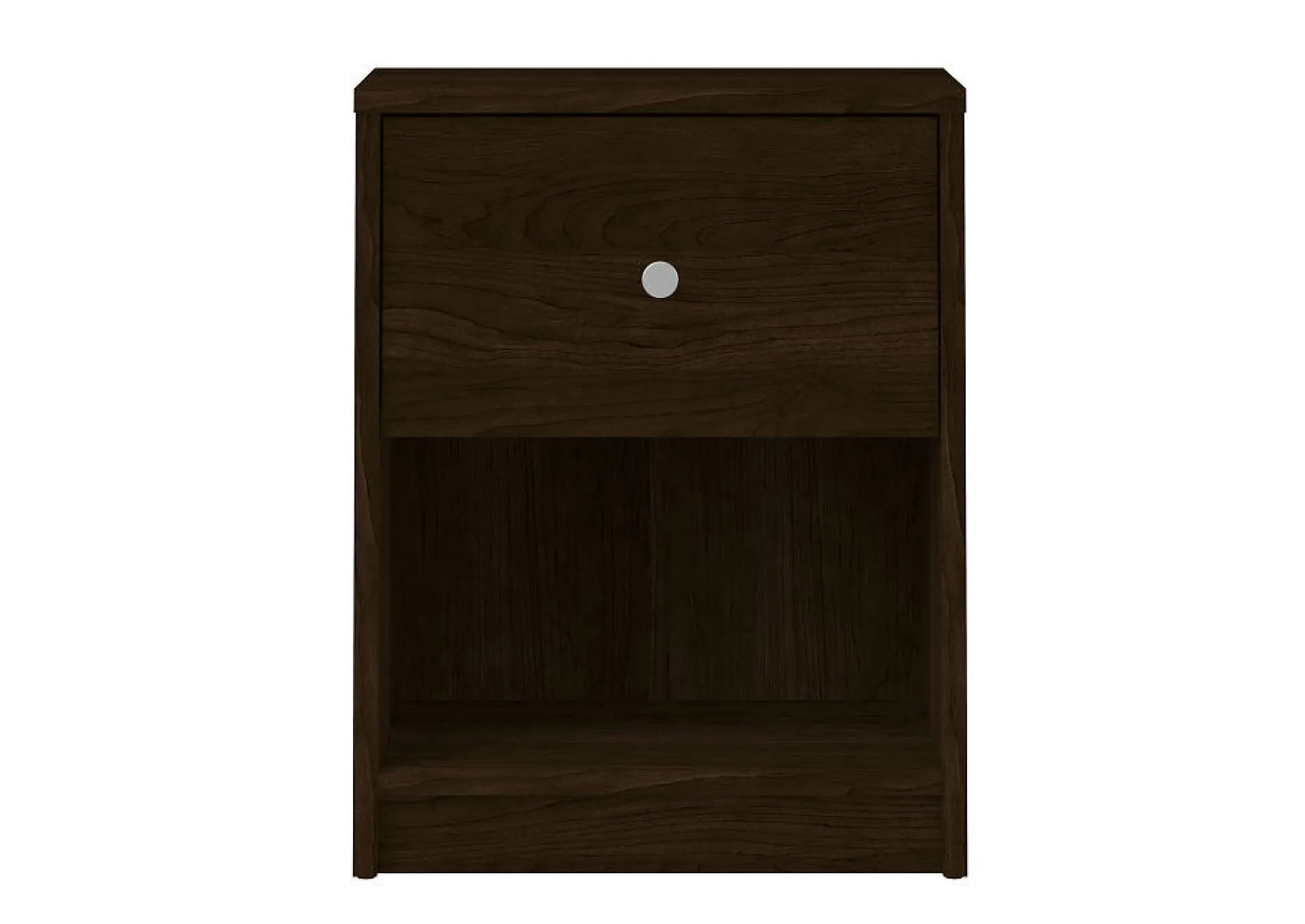 Comodino a un cassetto, colore marrone, cm 37.9 x 48.4 x 30.1<Dmora Online