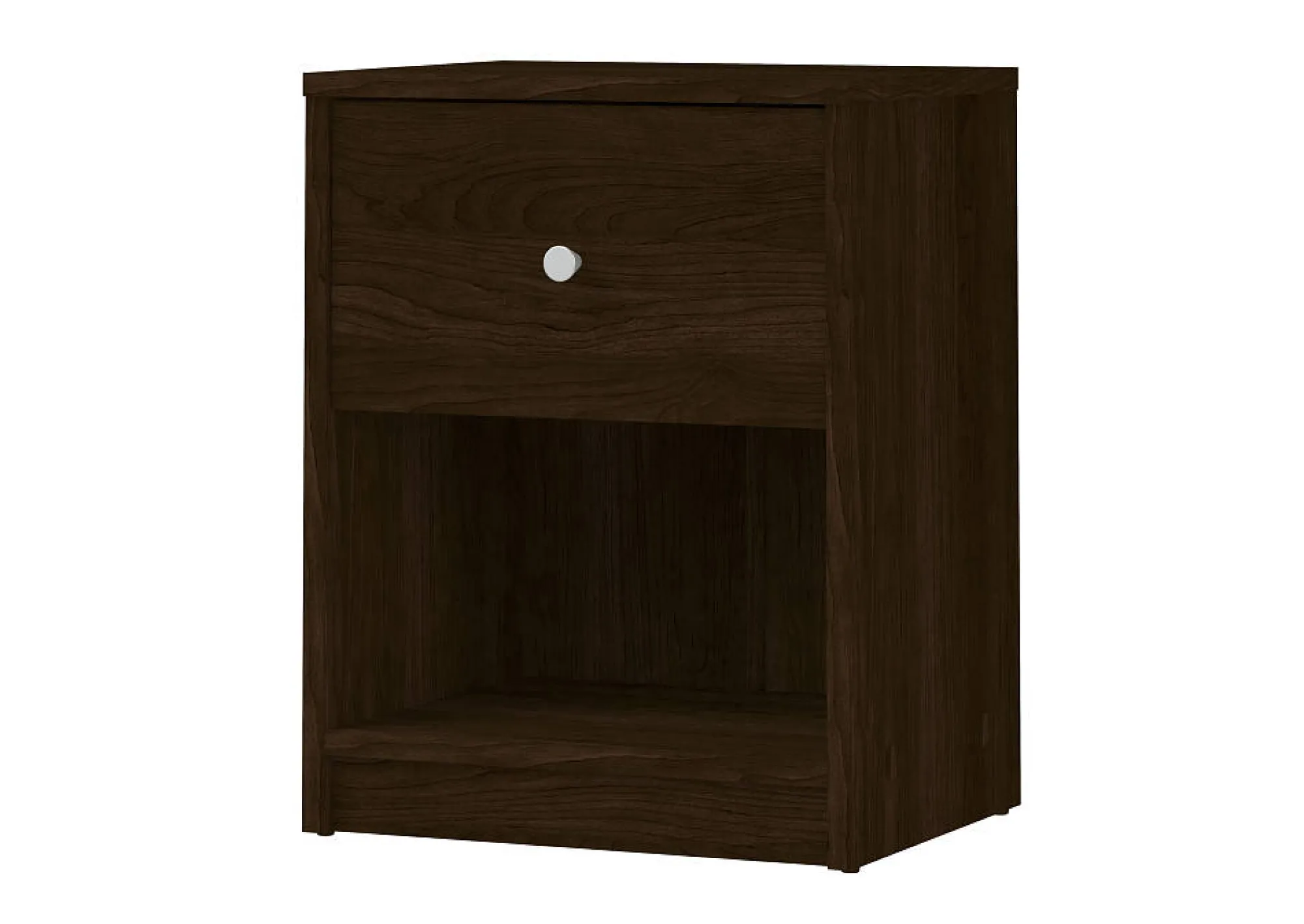 Comodino a un cassetto, colore marrone, cm 37.9 x 48.4 x 30.1<Dmora Online