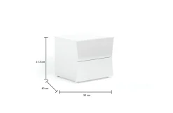 Comodino Aku, cm 50x40h41,<Dmora Shop