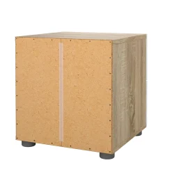 Comodino Apolla, 40x40 h42 cm, Quercia e Bianco<Dmora Best