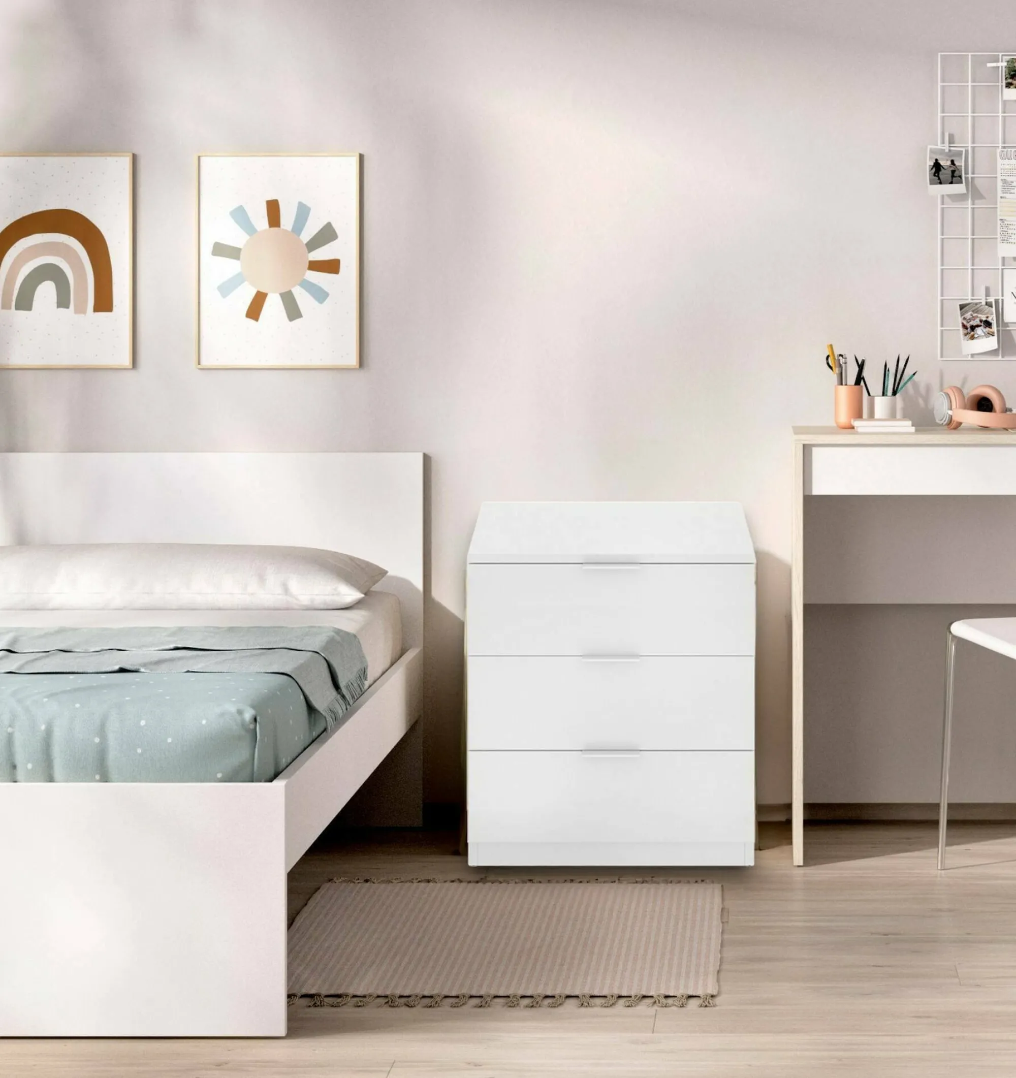 Comodino Arnad, 50x34 h58 cm,<Dmora Fashion
