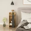 Comodino Asterix, 25x27h60 cm, Quercia e Antracite<Dmora Outlet