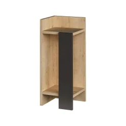 Comodino Asterix, 25x27h60 cm, Quercia e Antracite<Dmora Outlet