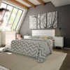 Comodino Attina, 40x34h56 cm, Bianco e Rovere<Dmora Hot