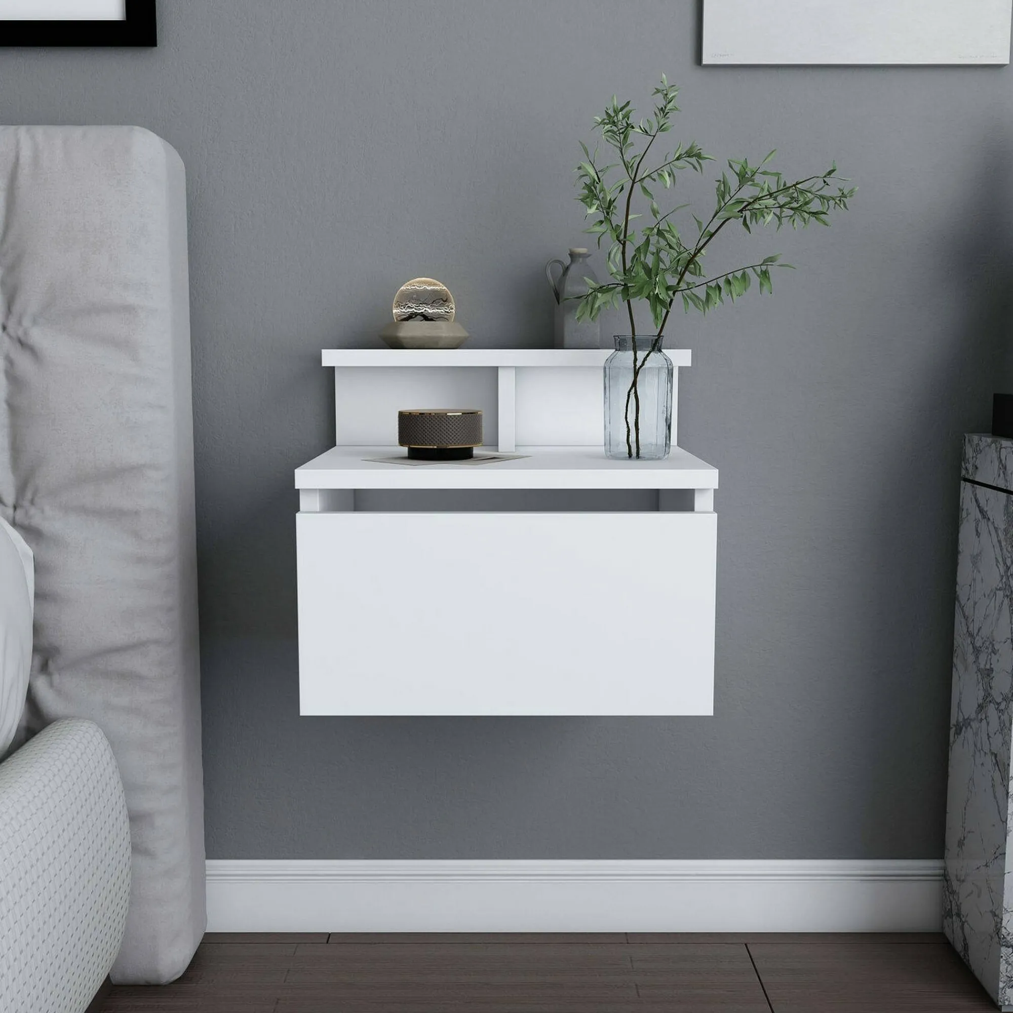 Comodino Auring, 40x32h35 cm,<Dmora Outlet