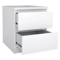 Comodino Azar, 40x50 h50 cm, Bianco<Dmora Discount