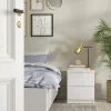 Comodino Daiki, 50x40 h50 cm, Bianco<Dmora Clearance