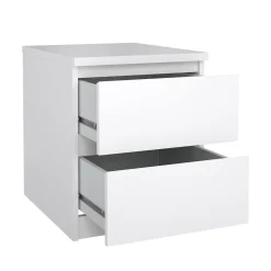 Comodino Daiki, 50x40 h50 cm, Bianco<Dmora Clearance