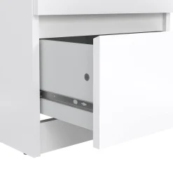 Comodino Daiki, 50x40 h50 cm, Bianco<Dmora Clearance