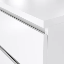 Comodino Daiki, 50x40 h50 cm, Bianco<Dmora Clearance