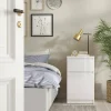 Comodino Delfini, 40x40 h70 cm, Bianco<Dmora Outlet