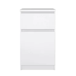 Comodino Delfini, 40x40 h70 cm, Bianco<Dmora Outlet