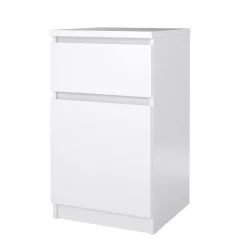 Comodino Delfini, 40x40 h70 cm, Bianco<Dmora Outlet