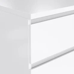 Comodino Delfini, 40x40 h70 cm, Bianco<Dmora Outlet