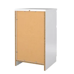 Comodino Delfini, 40x40 h70 cm, Bianco<Dmora Outlet