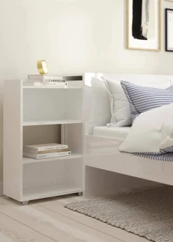 Comodino Delfino, 165x26 h80 cm, Bianco<Dmora New