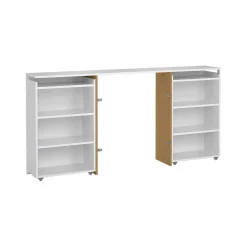 Comodino Delfino, 165x26 h80 cm, Bianco<Dmora New