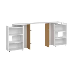 Comodino Delfino, 165x26 h80 cm, Bianco<Dmora New