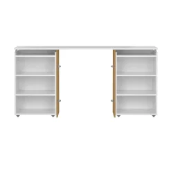 Comodino Delfino, 165x26 h80 cm, Bianco<Dmora New