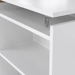 Comodino Delfino, 165x26 h80 cm, Bianco<Dmora New
