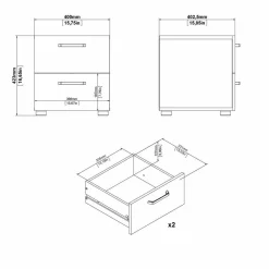 Comodino Drugger, 40x40 h42 cm,<Dmora Best Sale