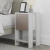 Comodino Filippa, 30x30h55 cm, Bianco e Tortora<Dmora Best
