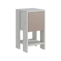 Comodino Filippa, 30x30h55 cm, Bianco e Tortora<Dmora Best