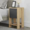 Comodino Filippa, 30x30h55 cm, Quercia e Antracite<Dmora Sale