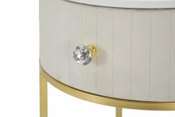 Comodino Gerhard, 42x42 h48 cm, Crema e Bianco<Dmora Clearance