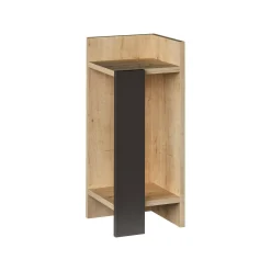 Comodino Germana, 25x27h60 cm, Quercia e Antracite<Dmora Hot