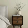 Comodino Jean, 40x43 h60 cm, Nero e Noce<Dmora New