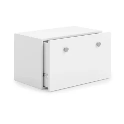 Comodino Meari, 42x42 h71 cm, Bianco<Dmora Sale