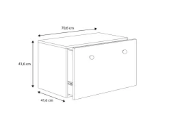 Comodino Meari, 42x42 h71 cm, Bianco<Dmora Sale