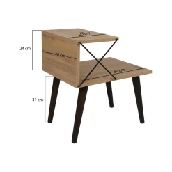 Comodino Newton, 50x40h55 cm,<Dmora Cheap
