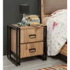 Comodino Pantaleon, 52x40h55 cm, Quercia e Nero<Dmora Best