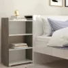 Comodino Peridoto, 26x145 h80 cm, Cemento e Bianco<Dmora Flash Sale