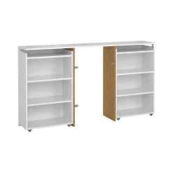 Comodino Peridoto, 145x26 h80 cm, Bianco<Dmora Cheap