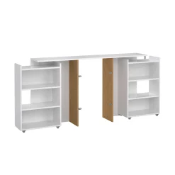 Comodino Peridoto, 145x26 h80 cm, Bianco<Dmora Cheap