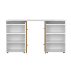 Comodino Peridoto, 145x26 h80 cm, Bianco<Dmora Cheap