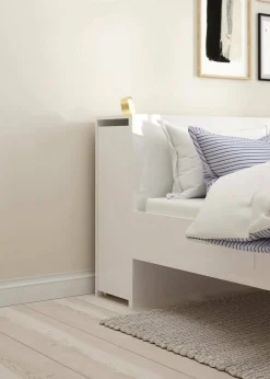 Comodino Peridoto, 145x26 h80 cm, Bianco<Dmora Cheap