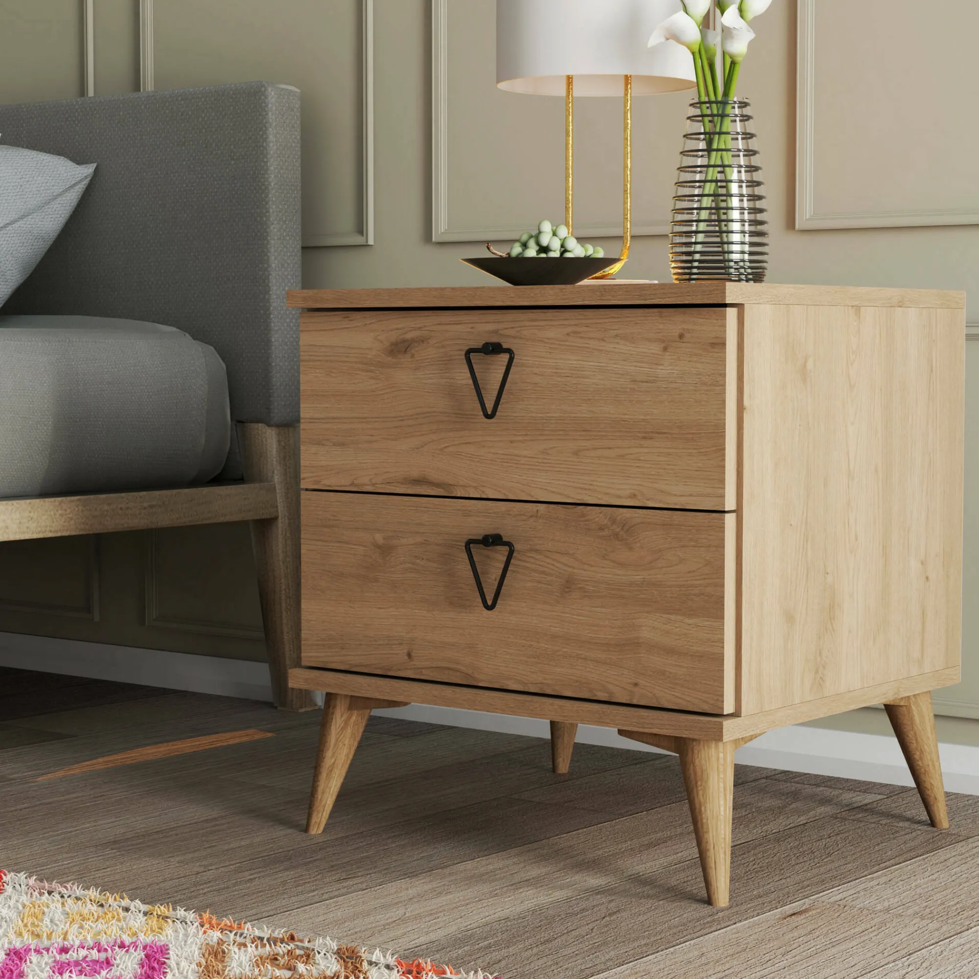 Comodino Pilar, 52x45 h55 cm,<Dmora Outlet