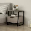 Comodino Rosita, 45x41 h50 cm, Beige e Nero<Dmora Sale