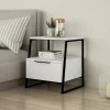 Comodino Rosita, 45x41 h50 cm, Bianco e Nero<Dmora New