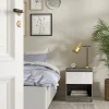 Comodino Scolastica, 40x40 h50 cm, Cemento e Bianco<Dmora New