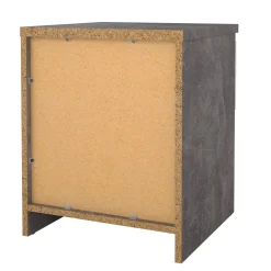 Comodino Scolastica, 40x40 h50 cm, Cemento e Bianco<Dmora New