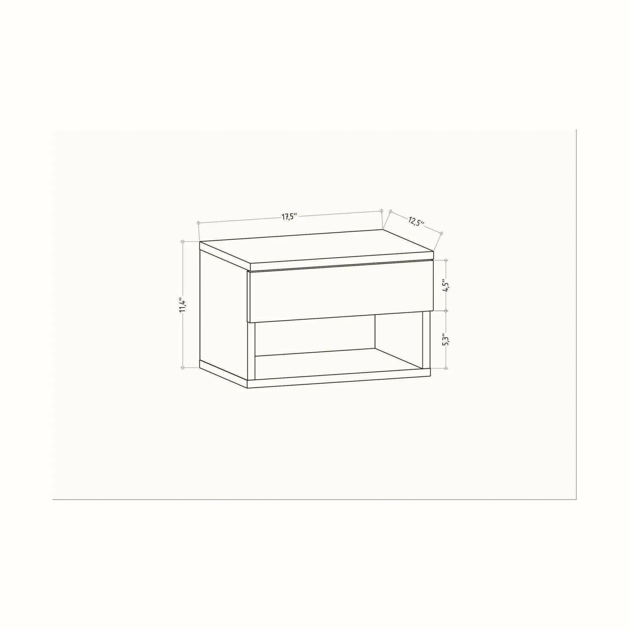 Comodino Serpente, 45x29h32 cm,<Dmora Store