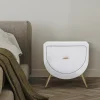 Comodino Suze, Bianco e Oro, 50x32 h50 cm<Dmora Hot