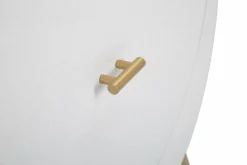 Comodino Suze, Bianco e Oro, 50x32 h50 cm<Dmora Hot