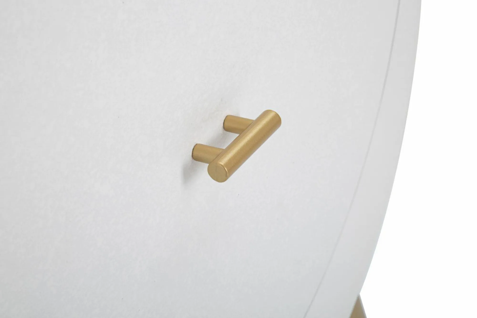 Comodino Suze, Bianco e Oro, 50x32 h50 cm<Dmora Hot