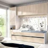 Composizione camera da letto Giustizia, 303x97h203 cm, Rovere e Bianco<Dmora Best Sale